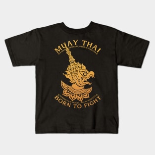 Muay Thai Boran Born to Fight Kids T-Shirt